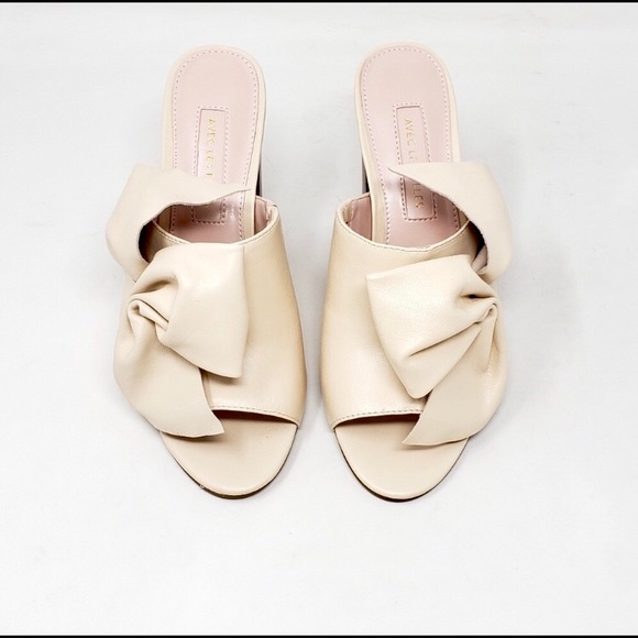 NWT Avec Les Filles Marie Leather Slide Sandal - Picture 3 of 6